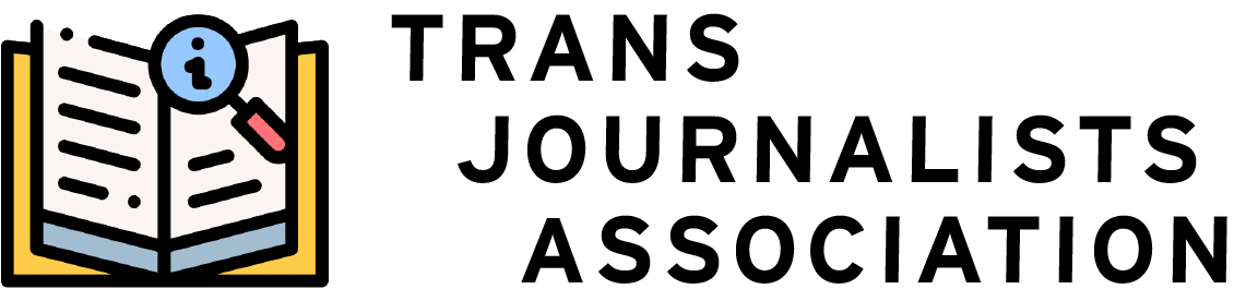 Icon of a book and the Trans Journalists Association name.